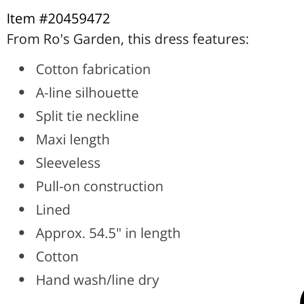 Ro’s Garden Caitlin Maxi Dress sz Sm - Picture 3 of 9